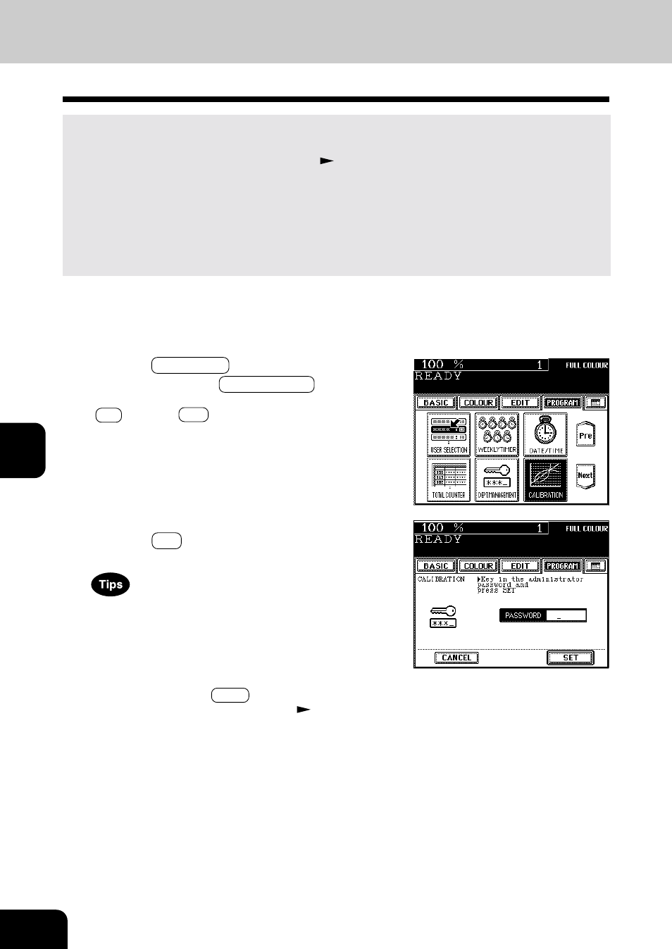 Automatic calibration | Toshiba E-STUDIO 210C User Manual | Page 120 / 196