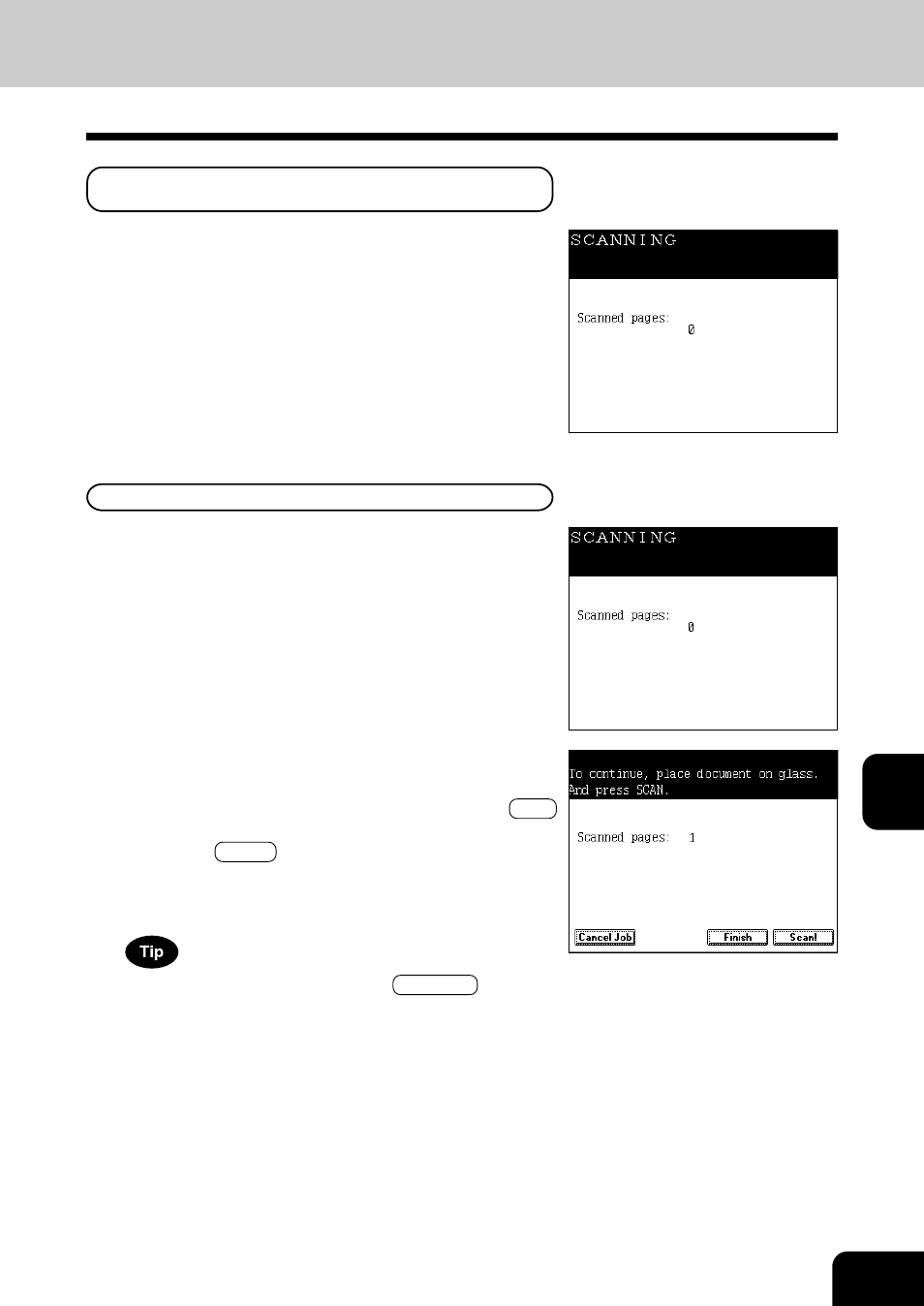 Touch panel during scanning | Toshiba E-STUDIO 210C User Manual | Page 141 / 196