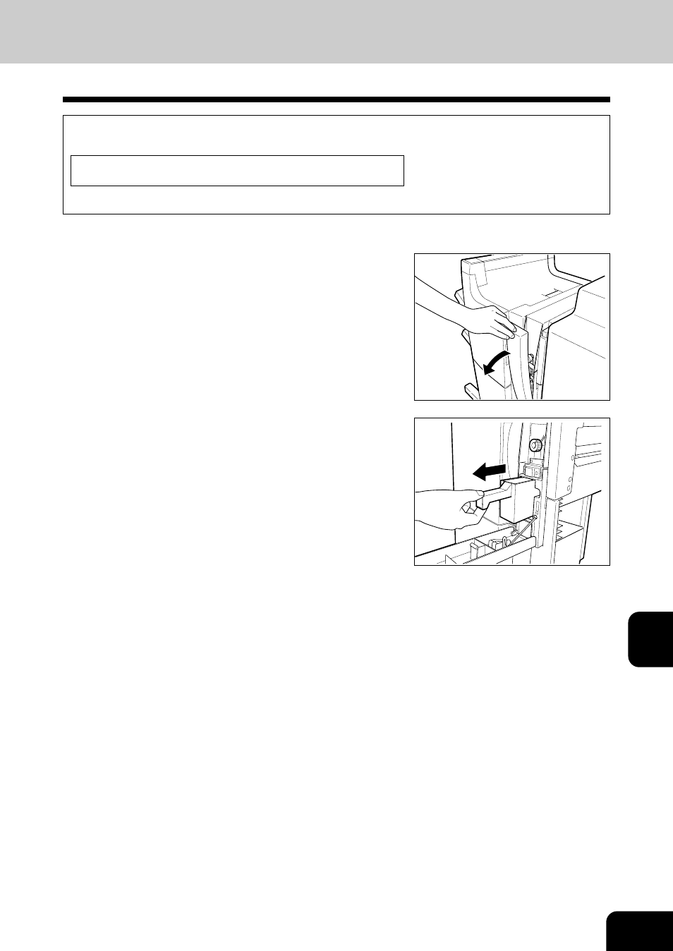 Clearing accumulated punched paper bits (optional) | Toshiba E-STUDIO 210C User Manual | Page 169 / 196