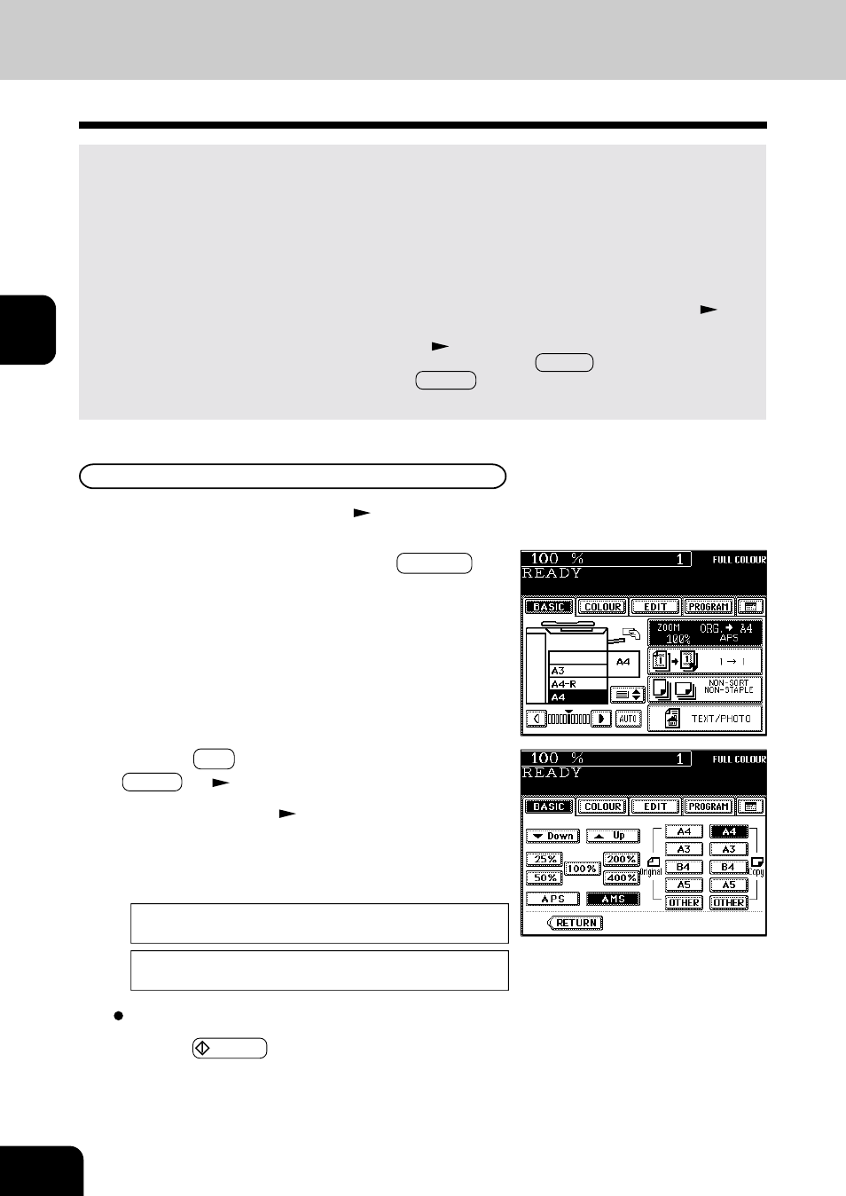 Reduction and enlargement copying | Toshiba E-STUDIO 210C User Manual | Page 48 / 196