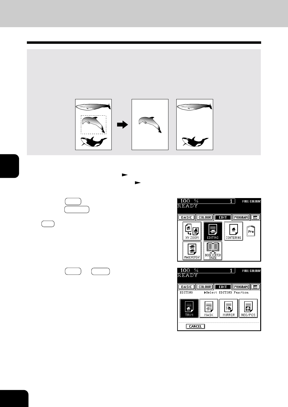 Image editing, Trimming/masking | Toshiba E-STUDIO 210C User Manual | Page 84 / 196