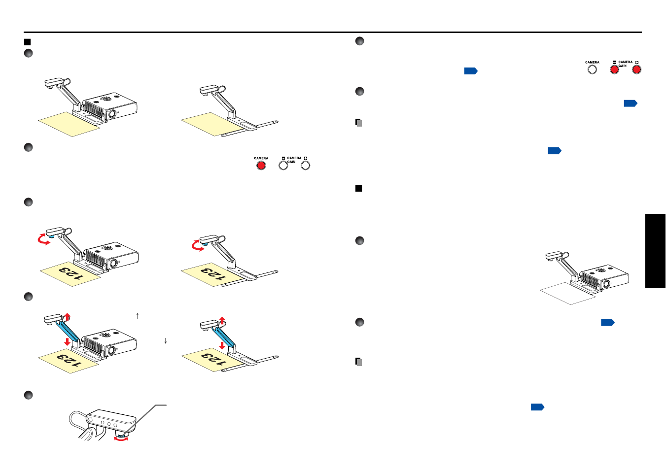 Image projection with the document camera, Locking the white balance, Operations | Using the document camera (continued) | Toshiba TDP-S81 User Manual | Page 19 / 25