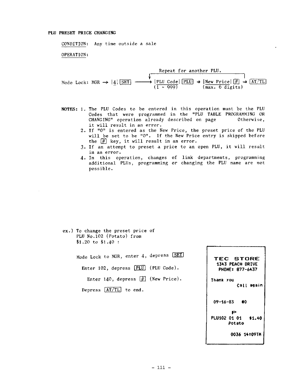 Thank xou, Galt again, 16-83 n0 | Plu102 01 01 *1,40, 0036 14:09tm | Toshiba TEC MA-1100-400 SERIES User Manual | Page 115 / 138