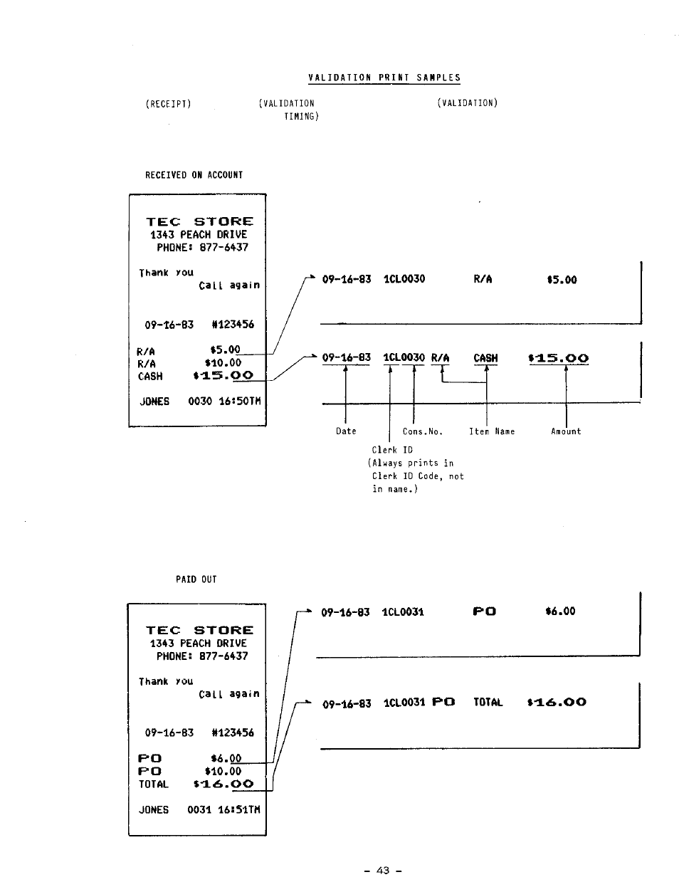 1a-83 1cl0030, 16*83 1cl0031, 16-83 1cl0031 po total »^^.oo | Toshiba TEC MA-1100-400 SERIES User Manual | Page 47 / 138