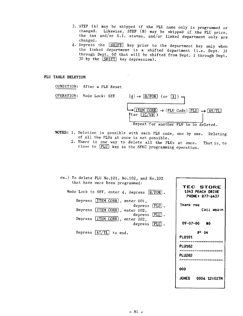 Toshiba TEC MA-1100-400 SERIES User Manual | Page 85 / 138