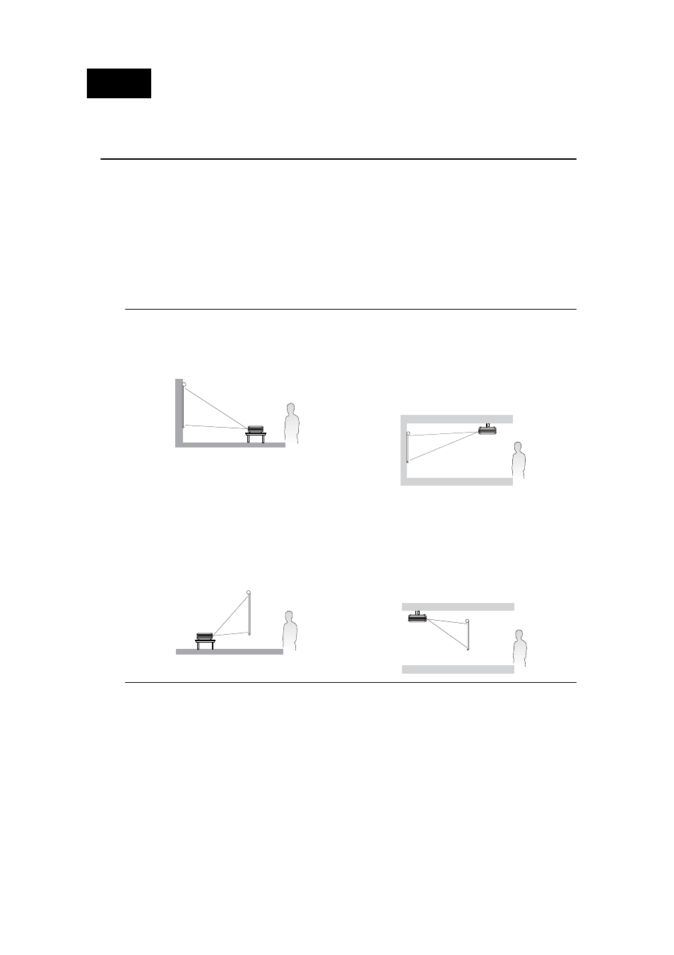 Positioning your projector, Choosing a location | Toshiba TDP-MT700 User Manual | Page 15 / 34