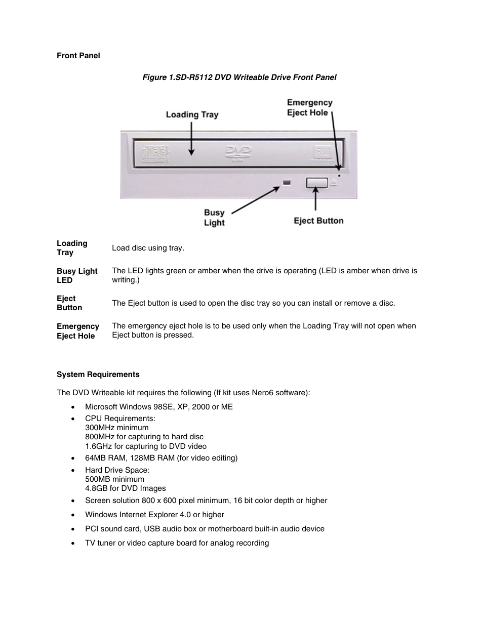 Toshiba DVD REWRITEABLE DRIVE SD-R5112 User Manual | Page 4 / 18
