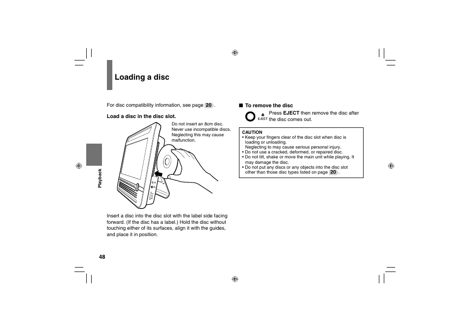 Loading a disc | Toshiba SD-P120DTKE User Manual | Page 48 / 92