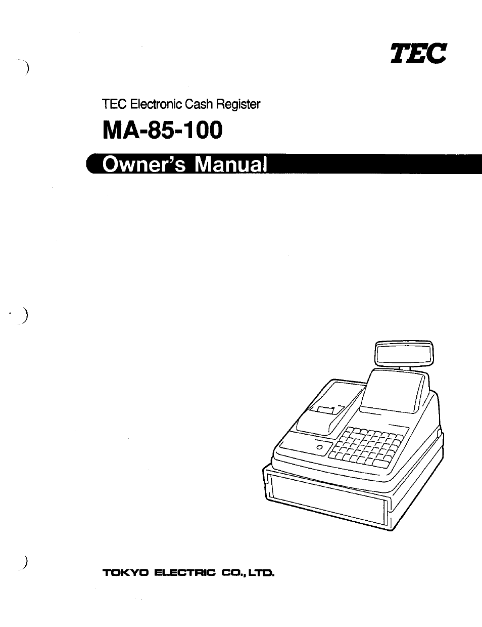 Toshiba TEC MA-85-100 User Manual | 120 pages