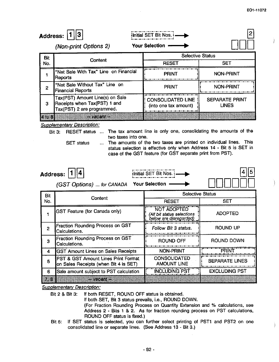 Address, Address 3 | Toshiba TEC MA-85-100 User Manual | Page 92 / 120
