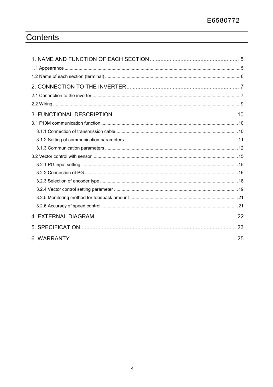 Toshiba Tosvert Inverter E6580772 User Manual | Page 5 / 26