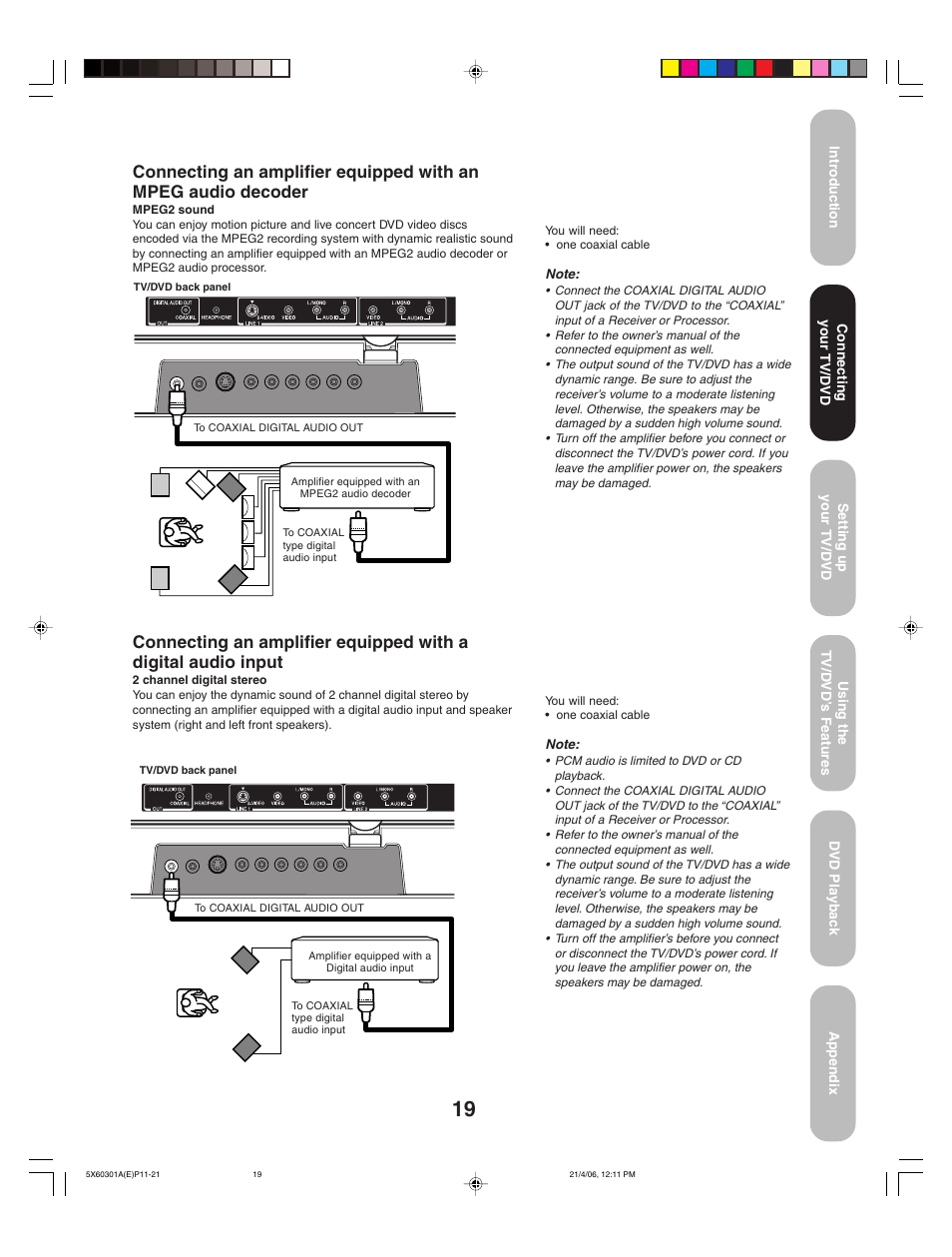 Toshiba Lcd TV/DVD Combination 23HLV86 User Manual | Page 19 / 68