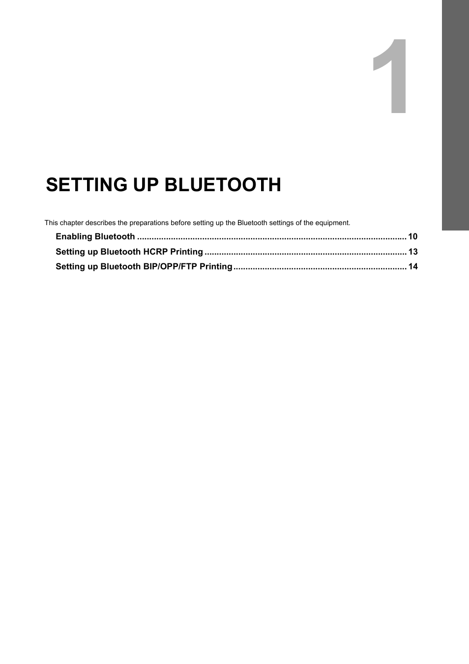 Setting up bluetooth, Chapter 1 | Toshiba GN-2010 GN-2010 User Manual | Page 11 / 20