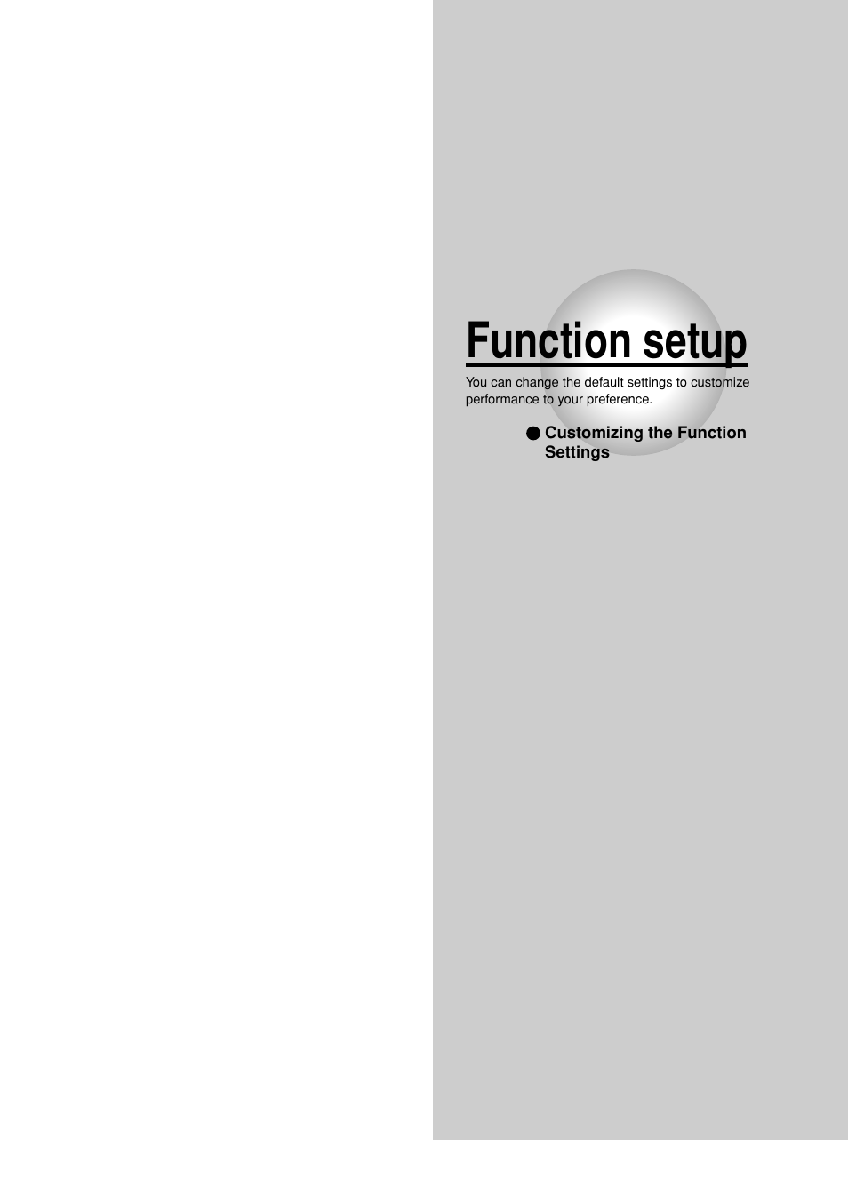 卄ⵐㄸ㠰卅彅彐㐵ⴵ, Function setup | Toshiba SD-P1880SE User Manual | Page 45 / 72