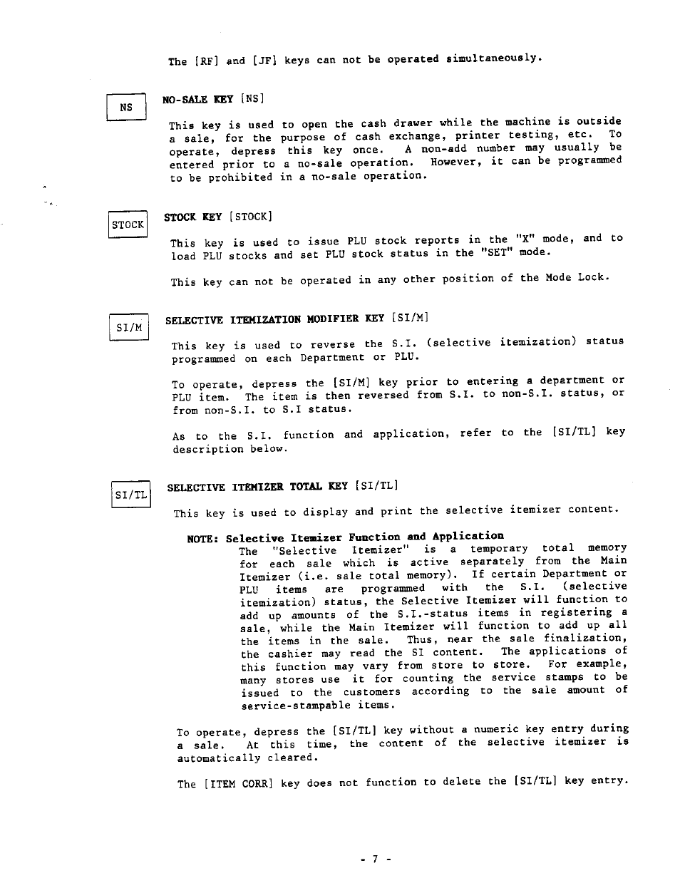 Mote: selective itemizer function and application | Toshiba MA-290-100 SERIES User Manual | Page 11 / 84