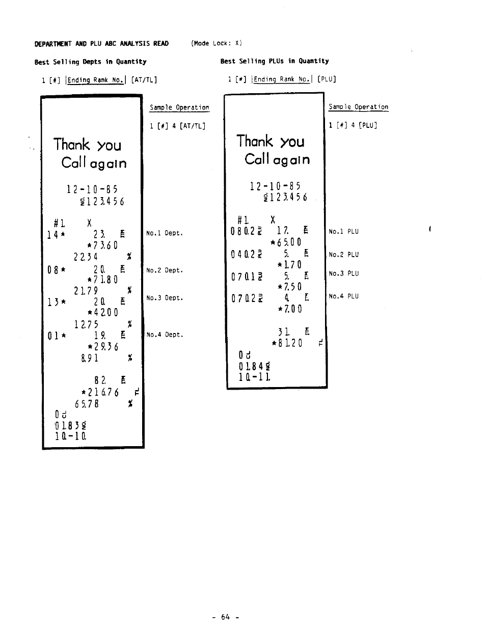 Thank you, Call again, Ia-11 | Toshiba MA-290-100 SERIES User Manual | Page 68 / 84