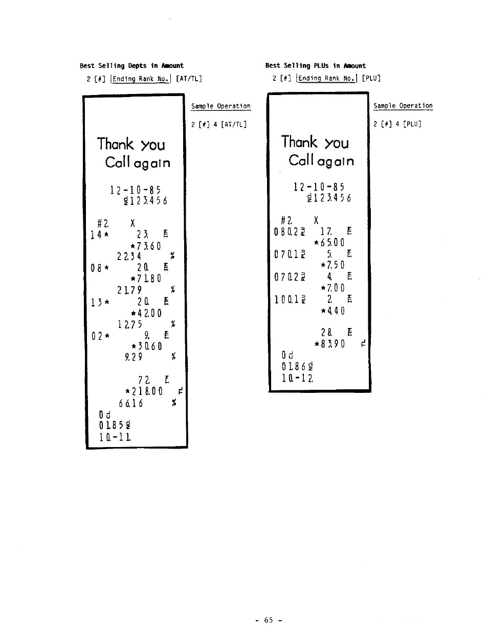 Thank you, Call again, 8 6g | Toshiba MA-290-100 SERIES User Manual | Page 69 / 84