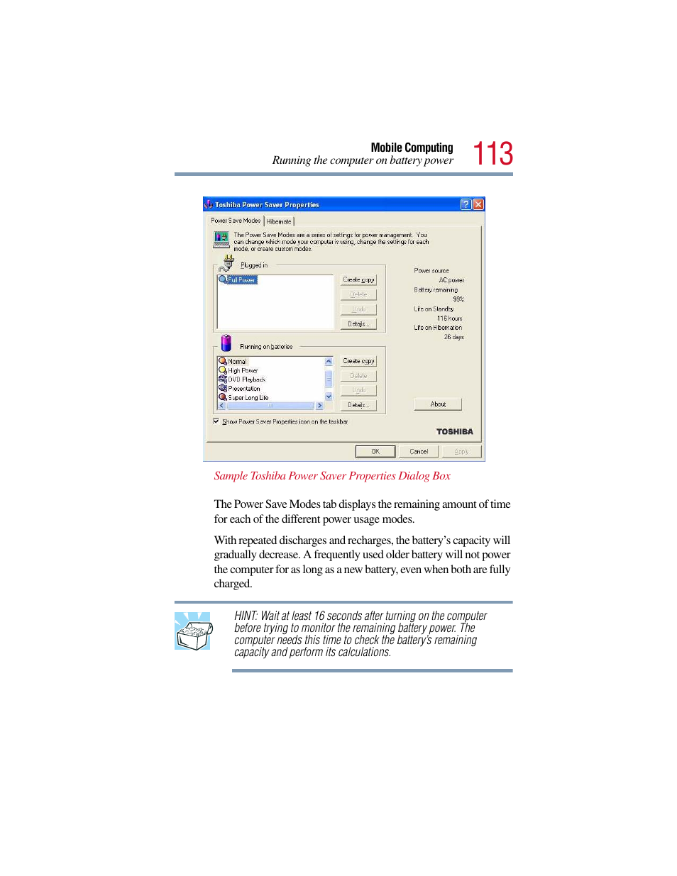 Toshiba Satellite Pro 6000 Series User Manual | Page 113 / 295