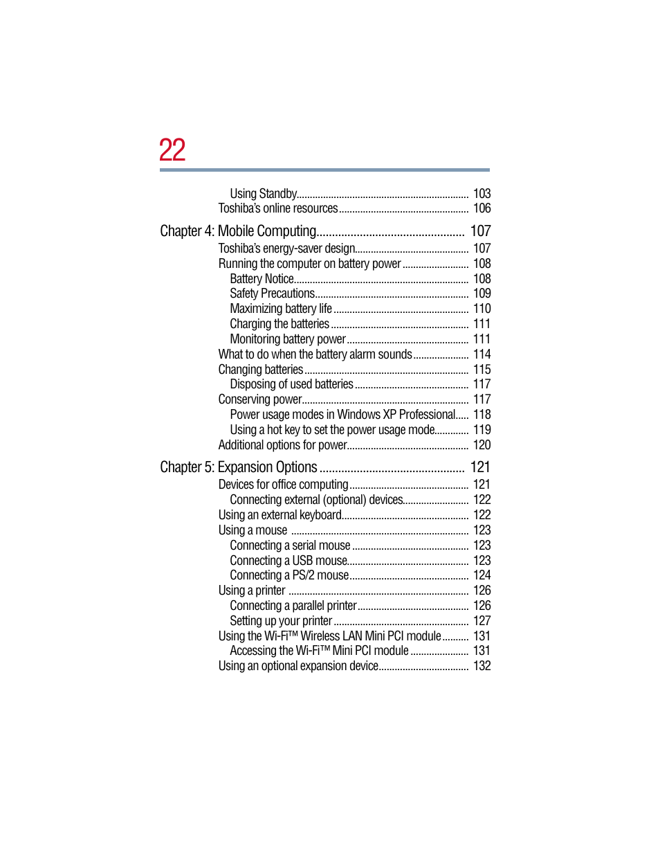 Toshiba Satellite Pro 6000 Series User Manual | Page 22 / 295