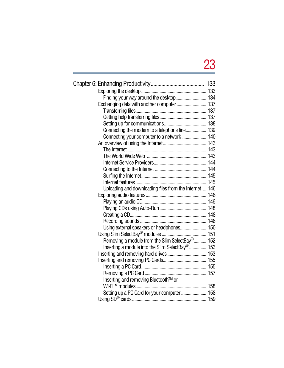 Toshiba Satellite Pro 6000 Series User Manual | Page 23 / 295