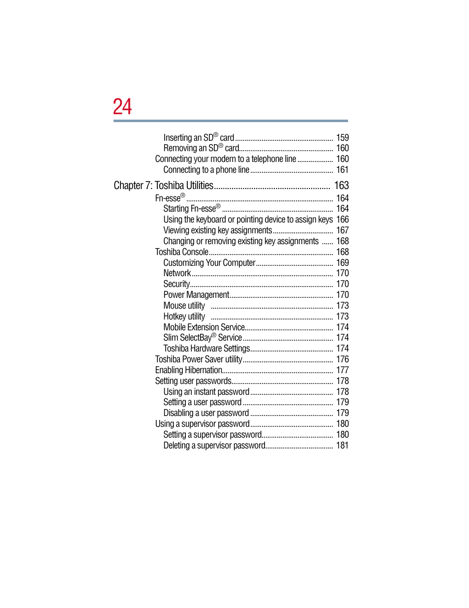 Toshiba Satellite Pro 6000 Series User Manual | Page 24 / 295