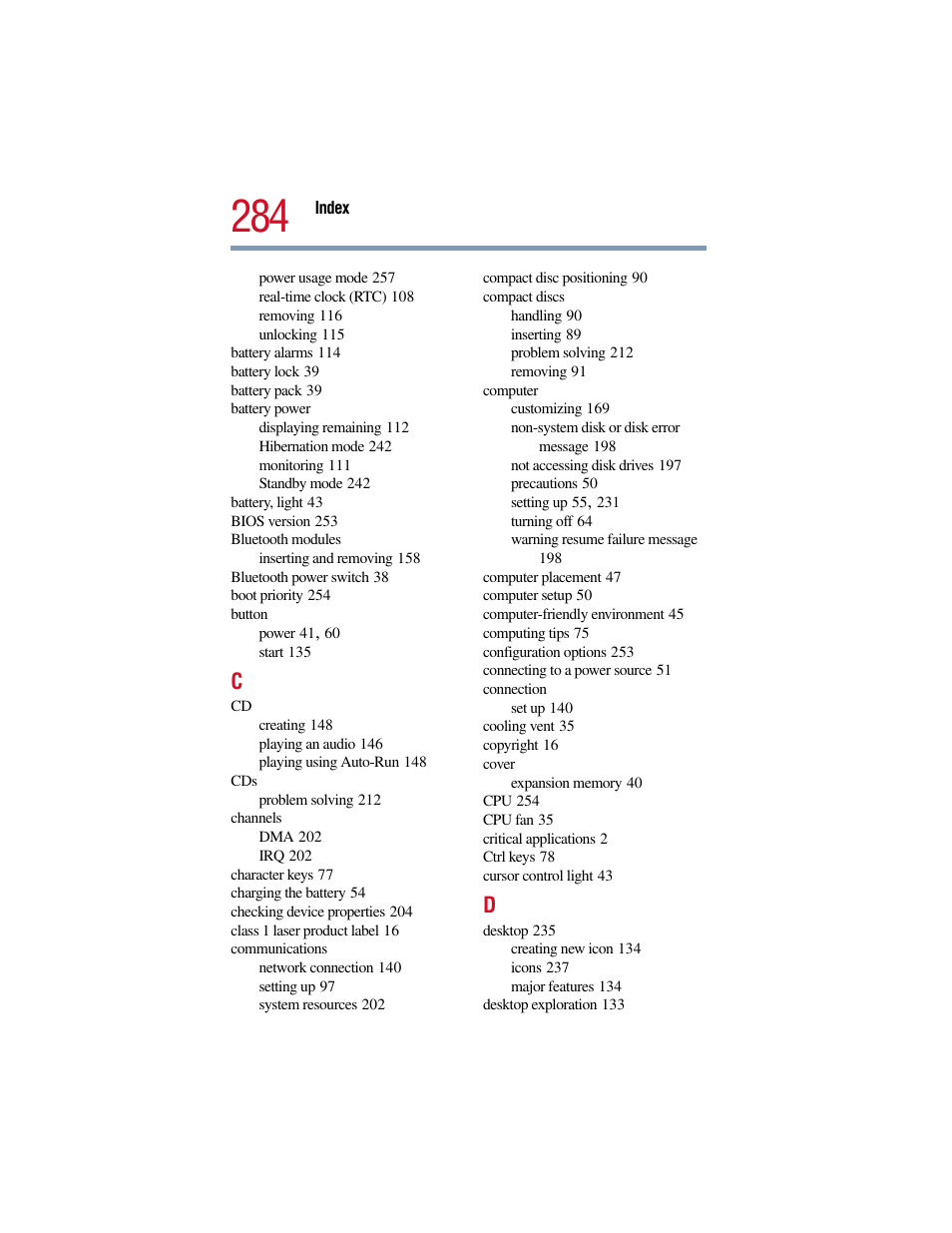 Toshiba Satellite Pro 6000 Series User Manual | Page 284 / 295