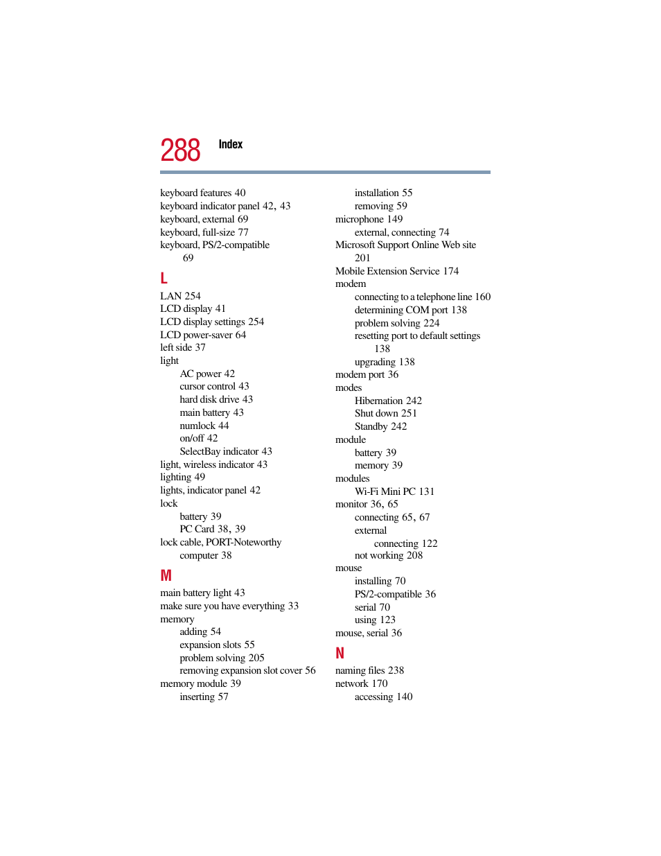 Toshiba Satellite Pro 6000 Series User Manual | Page 288 / 295