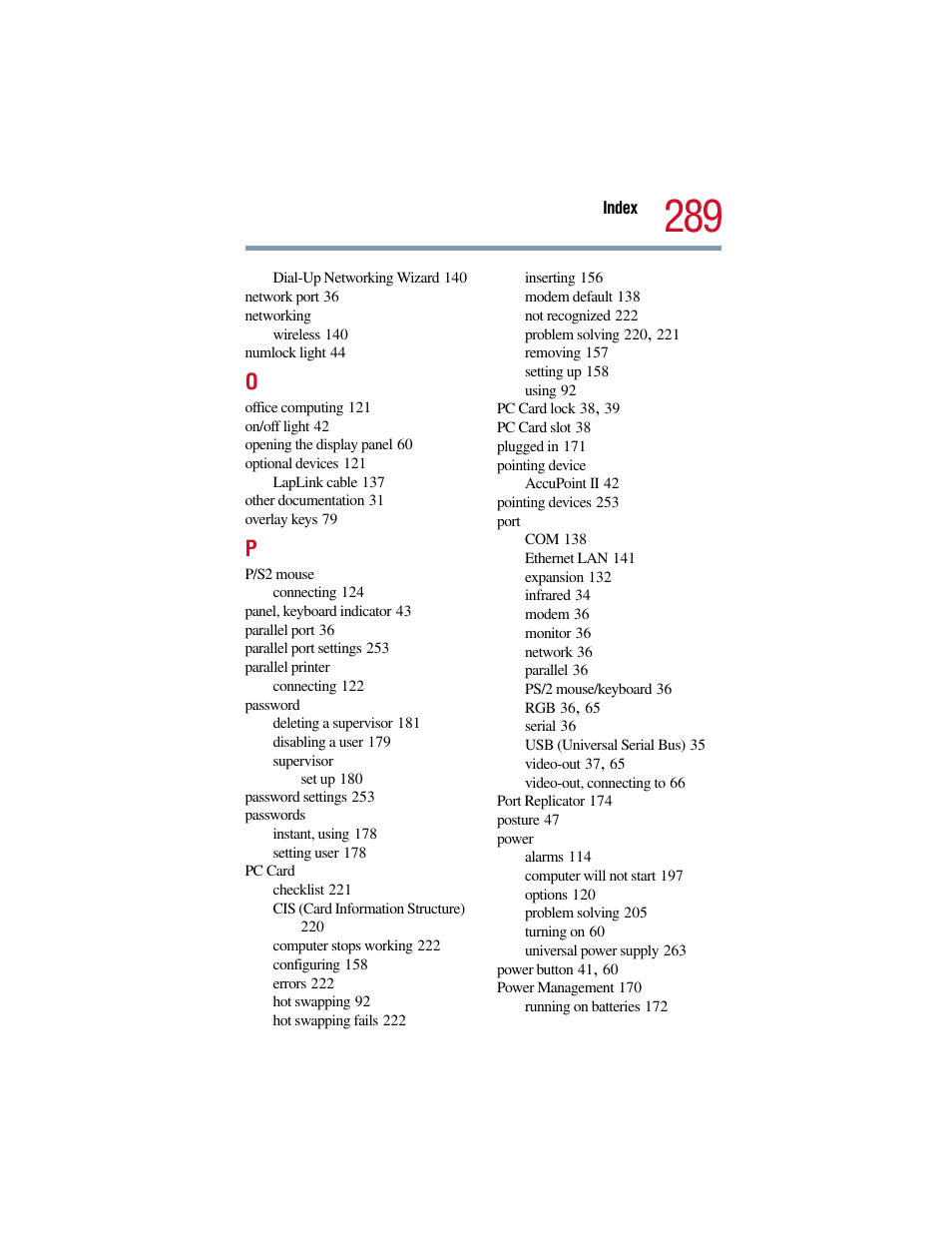 Toshiba Satellite Pro 6000 Series User Manual | Page 289 / 295