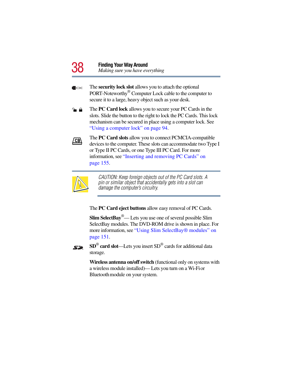 Toshiba Satellite Pro 6000 Series User Manual | Page 38 / 295