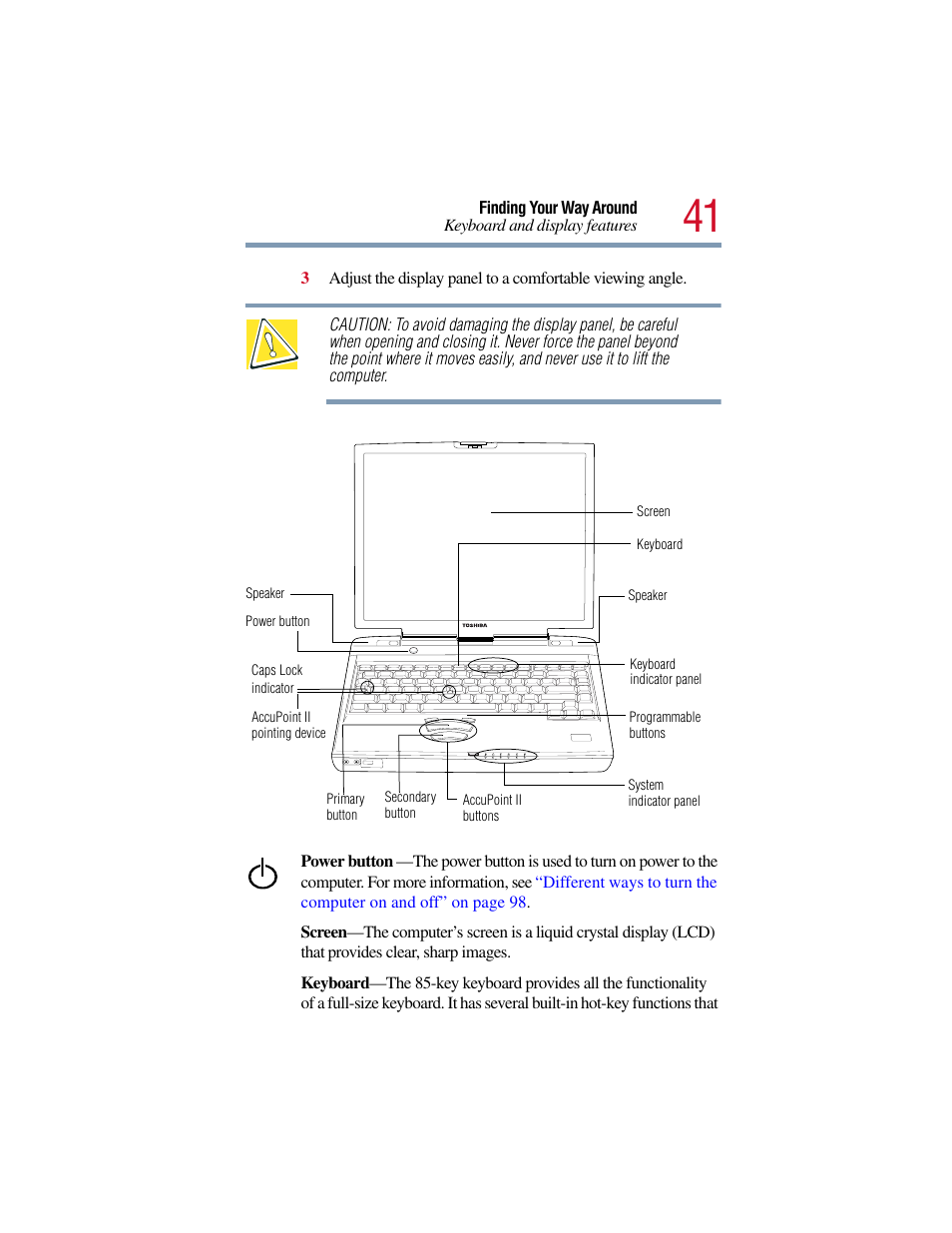 Toshiba Satellite Pro 6000 Series User Manual | Page 41 / 295