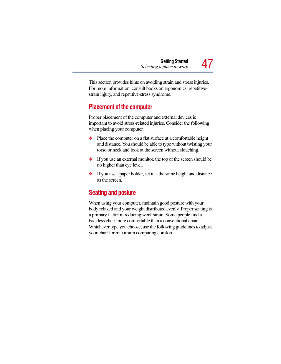 Toshiba Satellite Pro 6000 Series User Manual | Page 47 / 295