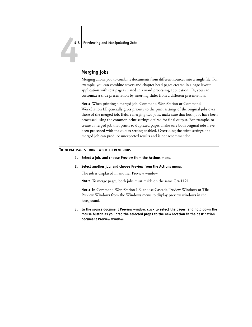 Merging jobs | Toshiba FIERY GA-1121 User Manual | Page 102 / 210