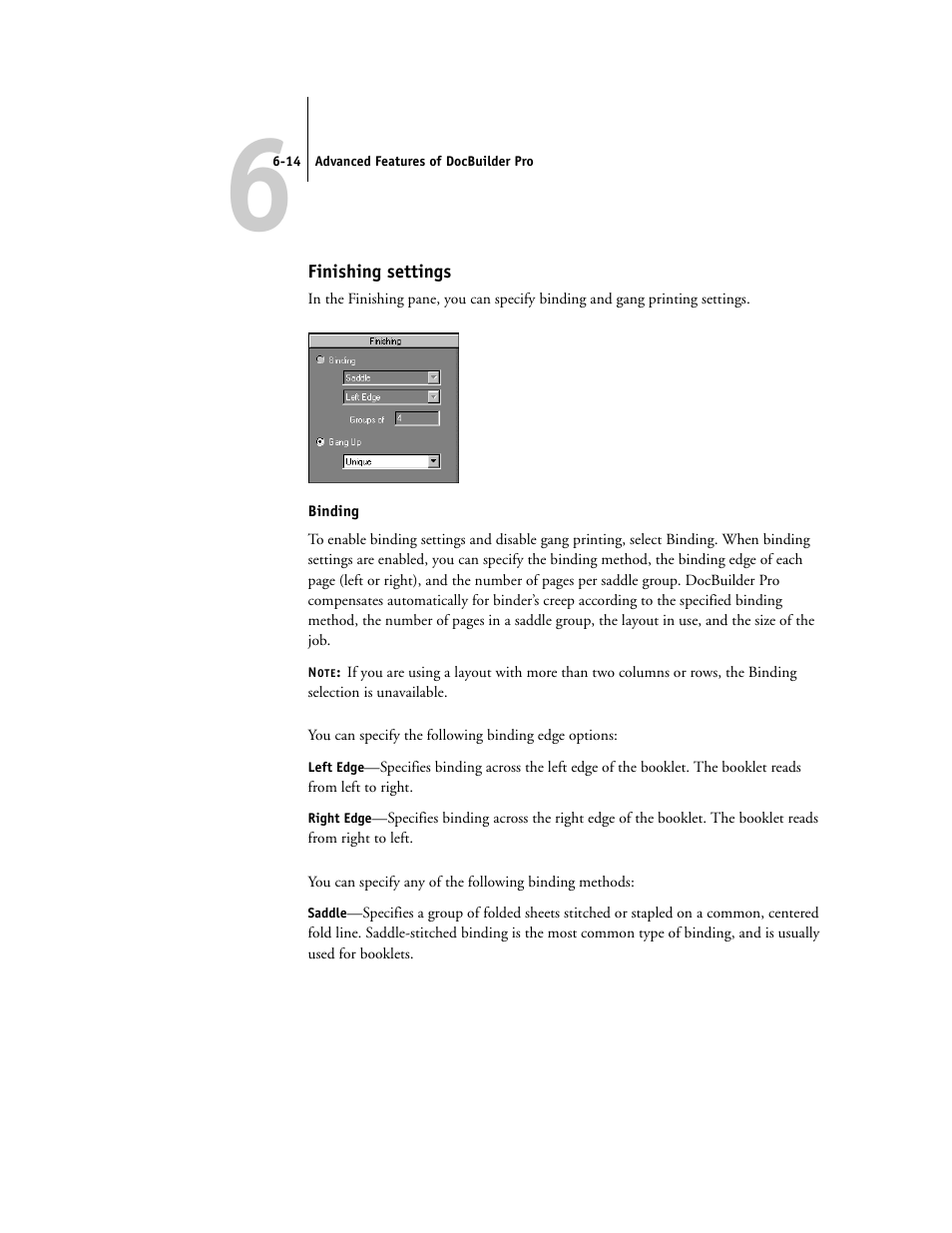 Finishing settings | Toshiba FIERY GA-1121 User Manual | Page 136 / 210