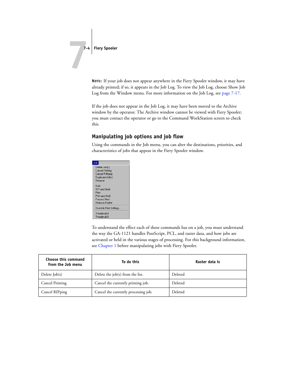 Manipulating job options and job flow | Toshiba FIERY GA-1121 User Manual | Page 154 / 210