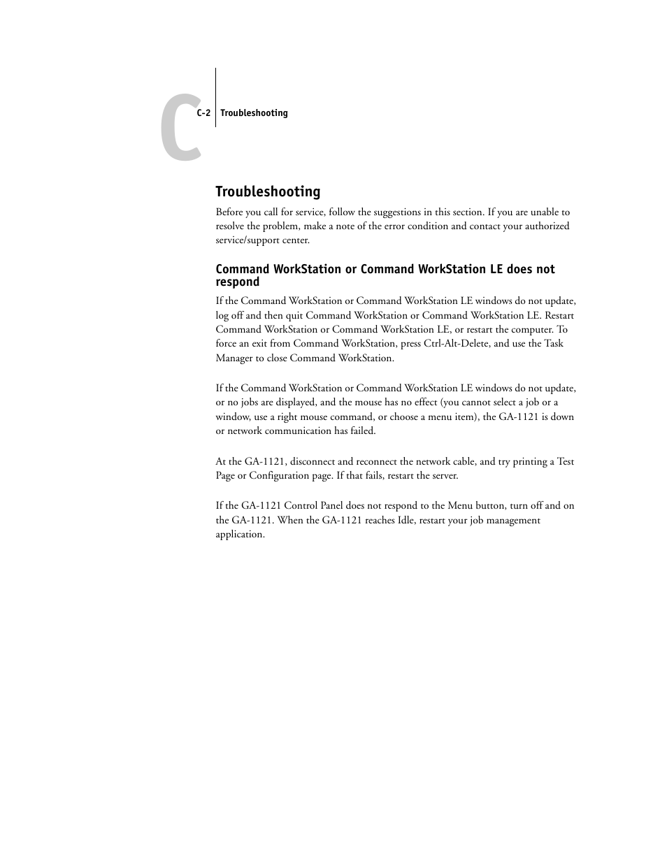 Troubleshooting | Toshiba FIERY GA-1121 User Manual | Page 196 / 210