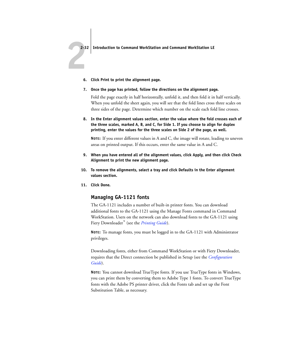 Managing ga-1121 fonts | Toshiba FIERY GA-1121 User Manual | Page 58 / 210