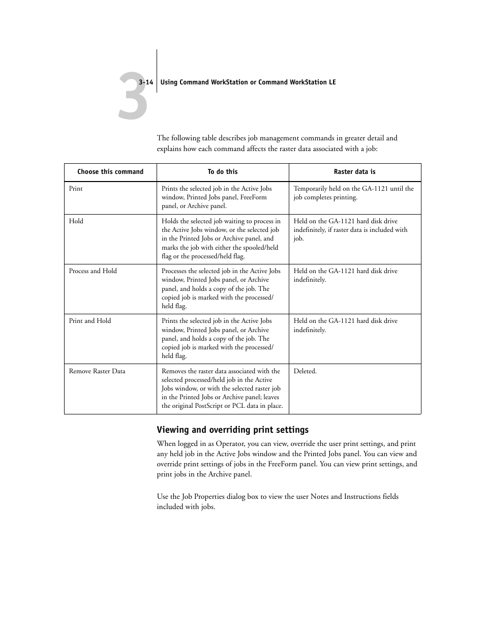 Viewing and overriding print settings | Toshiba FIERY GA-1121 User Manual | Page 76 / 210