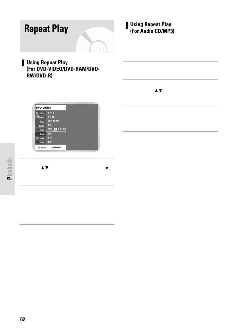 Repeat play | Toshiba D-VR3SB User Manual | Page 52 / 110