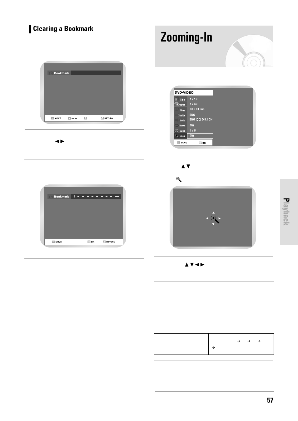 Zooming-in, Playback | Toshiba D-VR3SB User Manual | Page 57 / 110