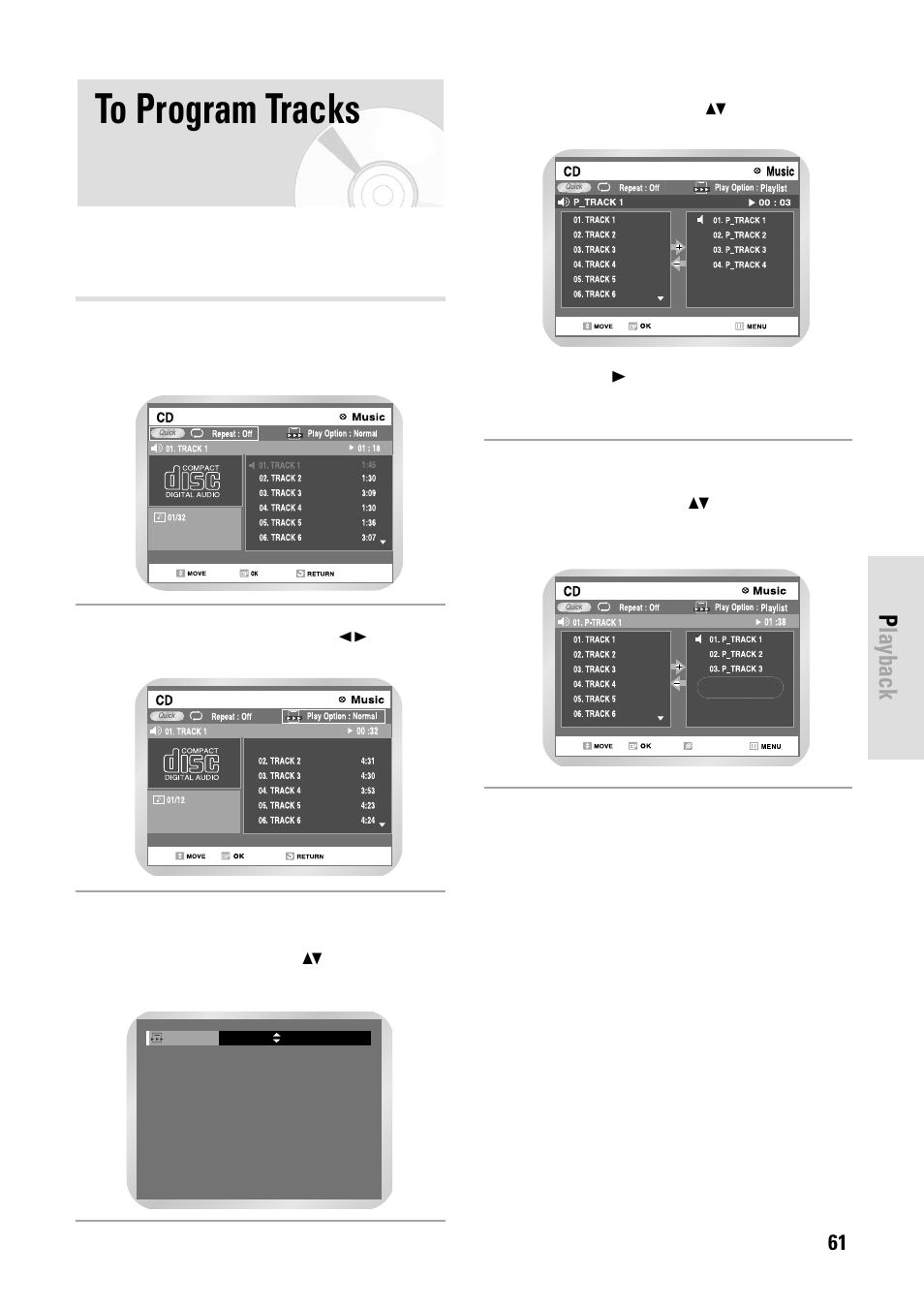 Playback | Toshiba D-VR3SB User Manual | Page 61 / 110