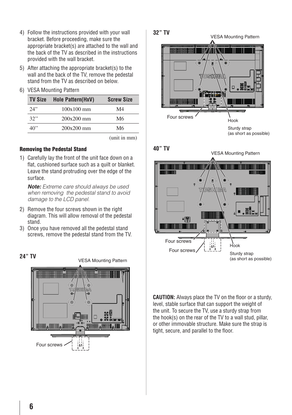 Toshiba 32SL415U User Manual | Page 6 / 92