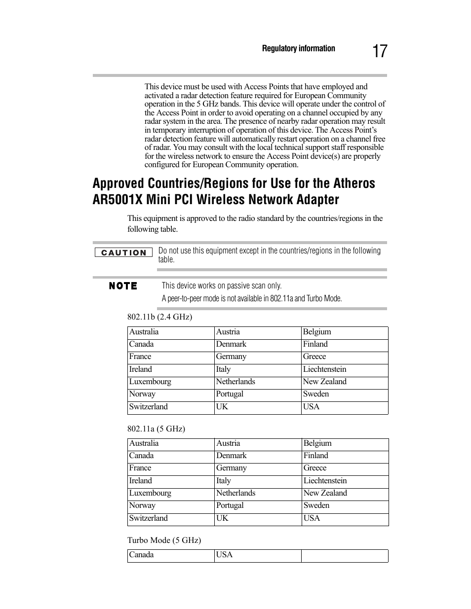 Toshiba Satellite A55 User Manual | Page 17 / 68