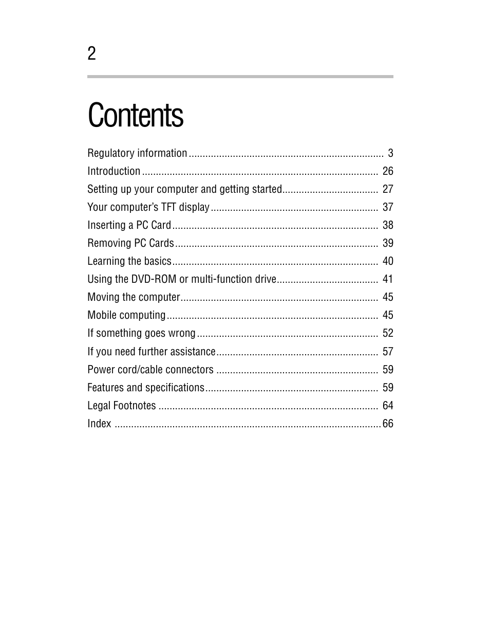 Toshiba Satellite A55 User Manual | Page 2 / 68