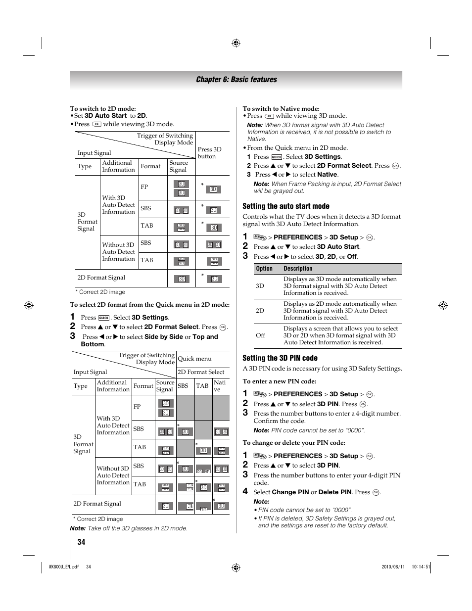 Toshiba WX800U User Manual | Page 34 / 106