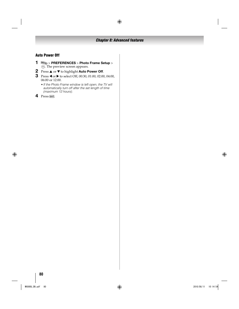 Toshiba WX800U User Manual | Page 80 / 106