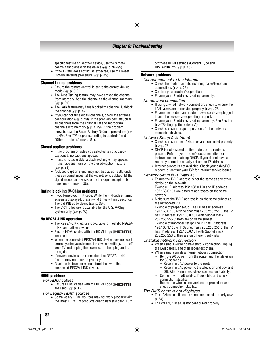 Toshiba WX800U User Manual | Page 82 / 106