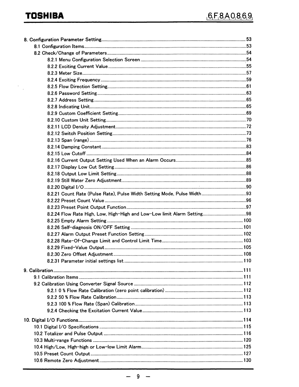Toshiba | Toshiba LF600F User Manual | Page 10 / 162