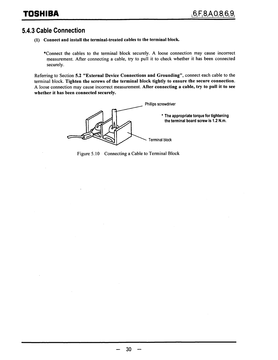 3 cable connection, Toshiba | Toshiba LF600F User Manual | Page 31 / 162