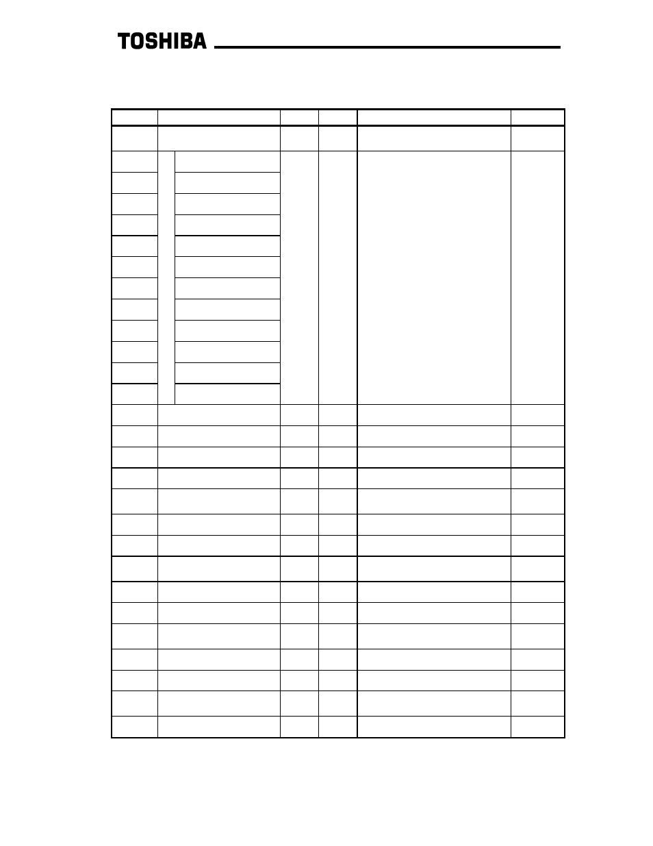 Group:terminal selection parameters | Toshiba G3 TOSVERT-130 User Manual | Page 36 / 62