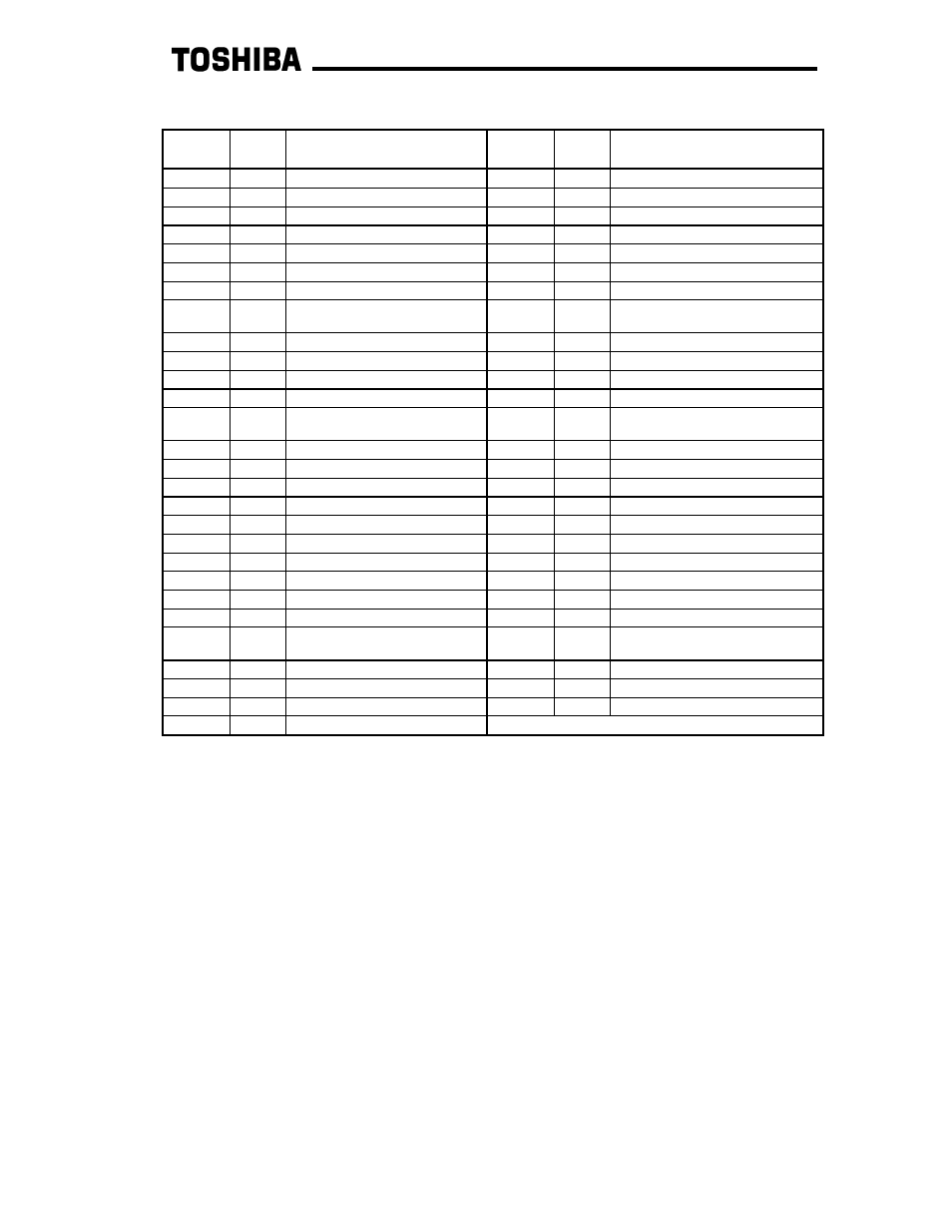 37 table 7: input terminal selections | Toshiba G3 TOSVERT-130 User Manual | Page 38 / 62